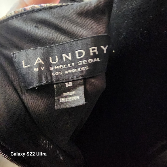 NWOT Size 14 Laundry by Shelli Paisley Print Maxi Slit Cocktail Dress - Picture 14 of 14